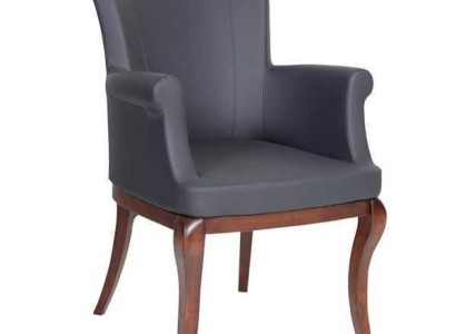 Gray designer chair armchair upholstered chairs luxury dining room armchair